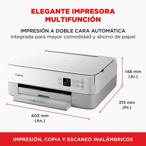 Multifuncion canon pixma ts5351i inyeccion color a4 -  13ppm -  wifi -  duplex impresion -  ppp -  blanco - Imagen 2