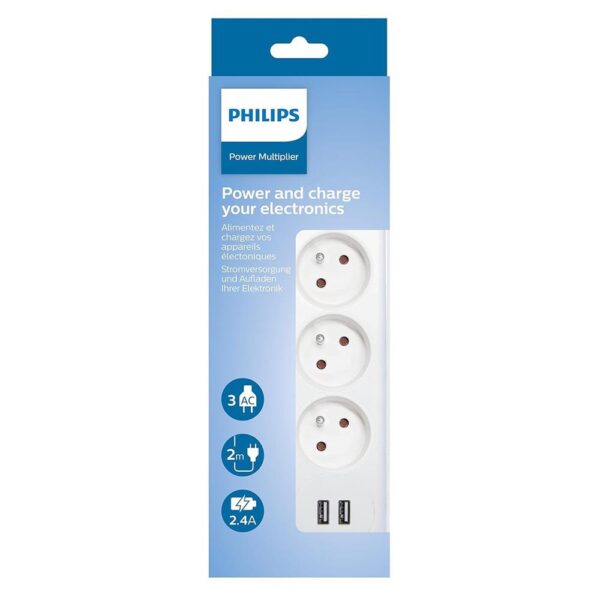 Regleta philips spn3032wa - 19 3 tomas - Imagen 2