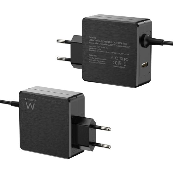 Cargador de pared usb tipo c ewent ew3978 1 x usb tipo a 65w - Imagen 2