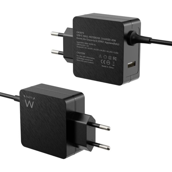 Cargador de pared usb tipo c ewent ew3979 1 x usb tipo a 45w - Imagen 2