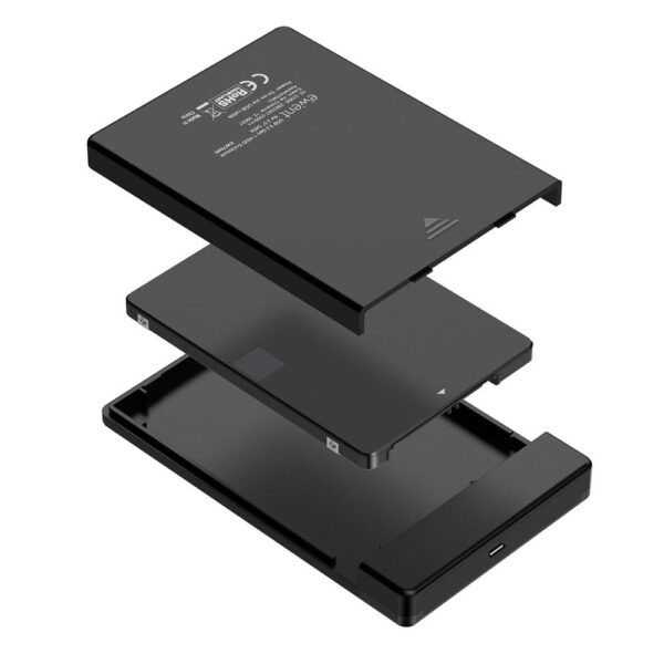 Caja disco duro ewent ew7073 2.5 pulgadas usb tipo c negro - Imagen 2