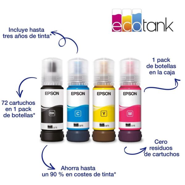 Multifuncion epson inyeccion color ecotank et - 2860 a4 -  33ppm -  usb -  wifi -  wifi direct - Imagen 3