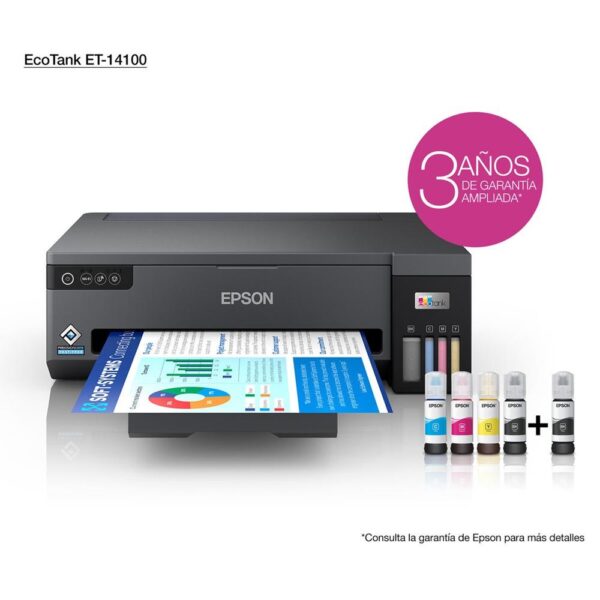 Impresora epson inyeccion color ecotank et - 14100 a3 -  15ppm -  usb -  wifi - Imagen 3
