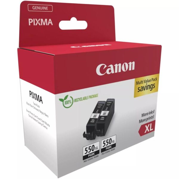 Pack cartucho tinta canon pgi - 550xl negro 2 uds - Imagen 2