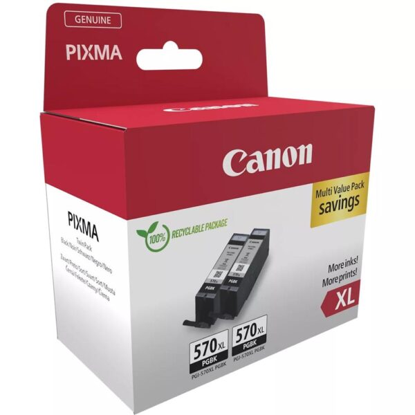 Pack cartucho tinta canon pgi - 570xl negro 2 uds - Imagen 2
