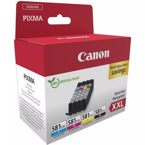 Cartucho tinta canon cli - 581xxl negro - cian - magenta - amarillo - Imagen 2