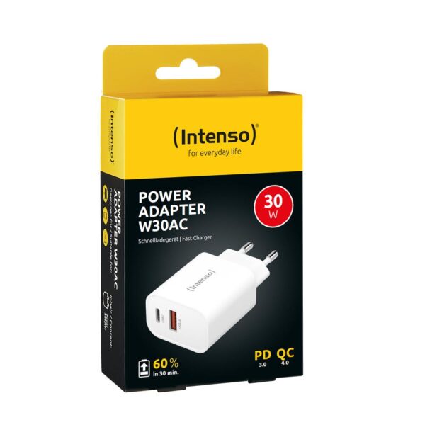 Cargador pared intenso gan w30ac 1xusb - a 1xusb - c - Imagen 3
