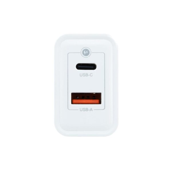 Cargador usb de pared coolbox 30w usb tipo a - usb tipo c - Imagen 2