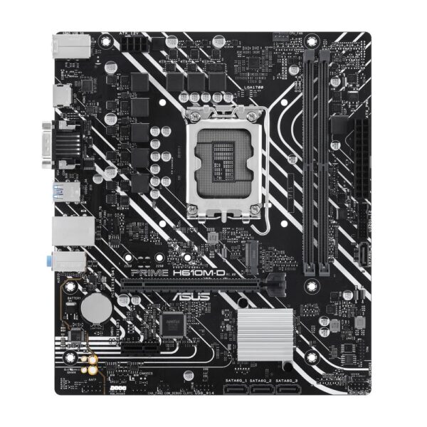 Placa base asus intel prime h610m - d socket 1700 ddr5 x2 max 96gb 4800mhz d - sub hdmi matx - Imagen 2