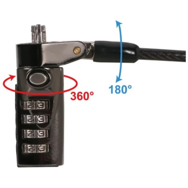 Cable seguridad para portatiles 1.8m conceptronic - Imagen 3