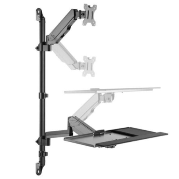 Soporte pared equip vesa hasta 32 pulgadas 100x100 max 8kg + soporte teclado max 1kg - Imagen 2