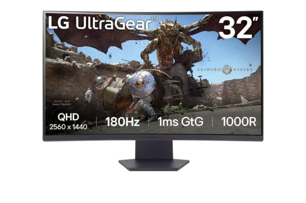 Monitor led lg curvo 32gs60qc 31.5 pulgadas 2560x1440 1ms hdmi displayport