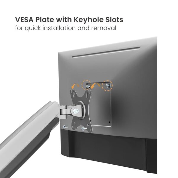 Soporte mesa ewent vesa hasta 45 pulgadas 100x100mm max 15kg - Imagen 3