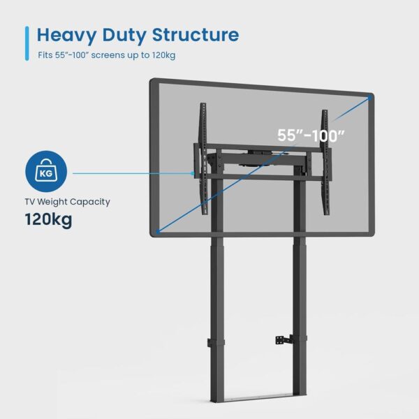 Soporte de pared ewent vesa hasta 100 pulgadas 800x600mm max 120kg - Imagen 3