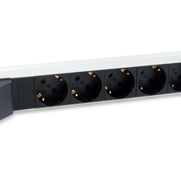 Regleta equip rack 19 pulgadas 1u 6 tomas shucko con cable magnetotermico 1.8m - Imagen 2