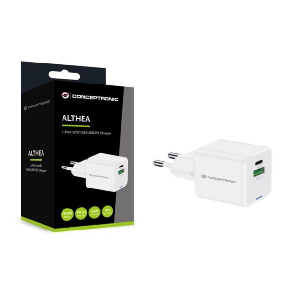 Cargador de pared conceptronic althea15w 20w blanco - Imagen 3