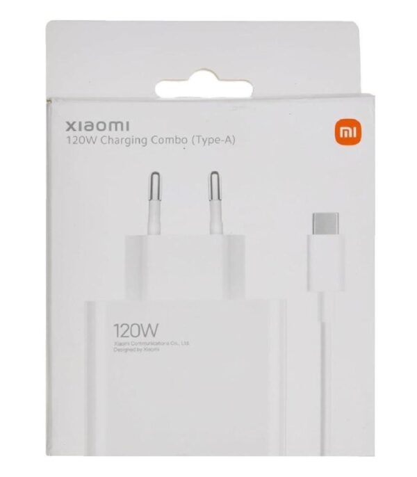 Cargador xiaomi hypercharge combo tipo a 120w con cable usb c 1m - color blanco - Imagen 3