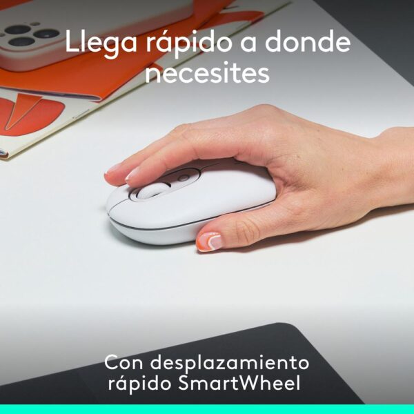 Raton inalambrico logitech pop mouse blanco - Imagen 3