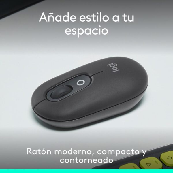 Raton inalambrico logitech pop mouse grafito - Imagen 3