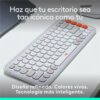 Teclado logitech pop icon keys inalambrico blanco - naranja - Imagen 2