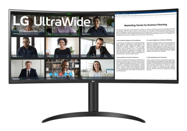 Curva lg 34wr55qk - b 34 pulgadas 3440 x 1440 5ms hdmi displayport reg. altura