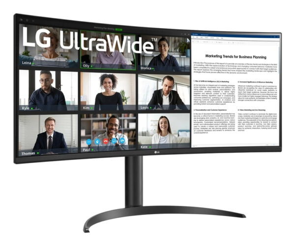 Curva lg 34wr55qk - b 34 pulgadas 3440 x 1440 5ms hdmi displayport reg. altura - Imagen 2