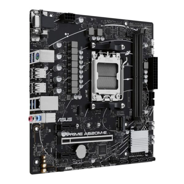 Asus amd prime a620m - e - csm socket am5 ddr5 x2 4800mhz max 64gb hdmi displayport d - sub matx - Imagen 2