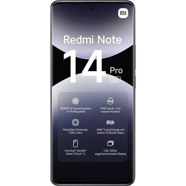 Movil xiaomi redmi note 14 pro 5g 8 - 256gb negro - Imagen 2