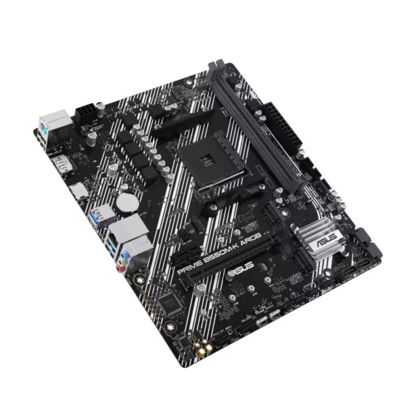 Placa base asus amd prime b550m - k argb socket am4 ddr4 x2 max 64gb 3200mhz hdmi displayport matx - Imagen 3