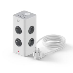 Regleta sobremesa ewent ew3864 8x schuko -  2x usb tipo a -  2x usb tipo b