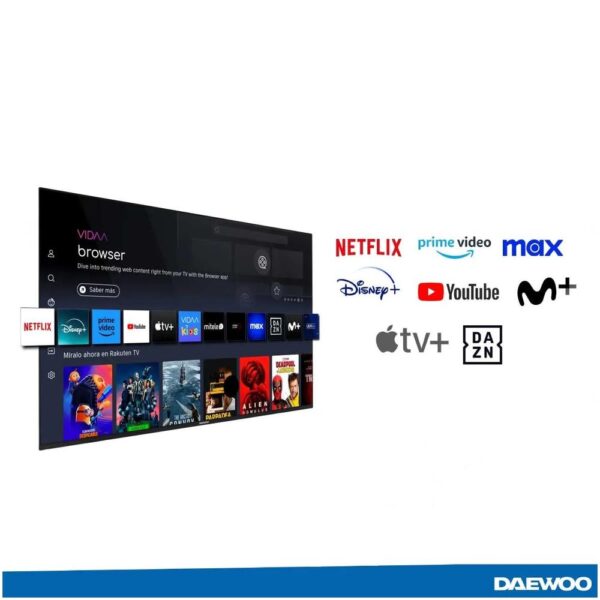 Tv daewoo 50 pulgadas qled 4k uhd - 50dm65qv - smart tv - Imagen 3