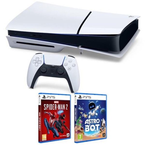 Consola ps5 sony playstation 5 slim 1tb chasis d + spiderman 2 + astro bot - Imagen 2