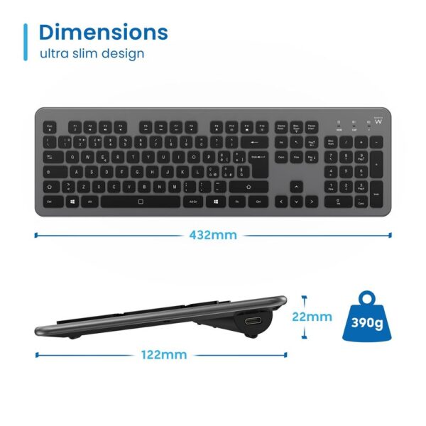Teclado ewent ew3296 inalambrico - Imagen 2