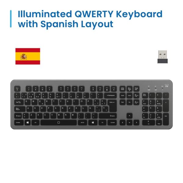 Teclado ewent ew3296 inalambrico - Imagen 3