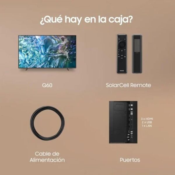 Tv samsung 43 pulgadas qled 4k -  tq43q60d -  smart tv - Imagen 3
