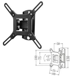 Soporte inclinable de pared phoenix para tv - monitor hasta 42 pulgadas inclinacion 15º vesa 200x200 hasta 20kg negro