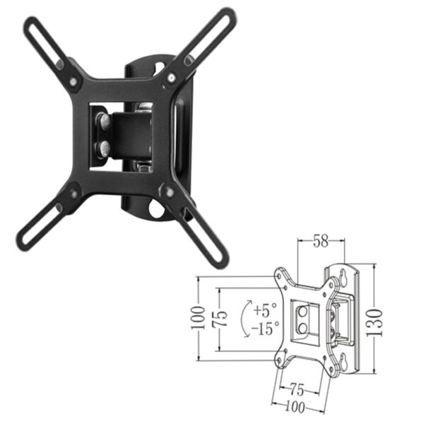 Soporte inclinable de pared phoenix para tv - monitor hasta 42 pulgadas inclinacion 15º vesa 200x200 hasta 20kg negro