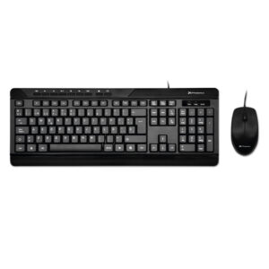 Combo phoenix key media de teclado multimedia español qwerty y ratón con cable usb