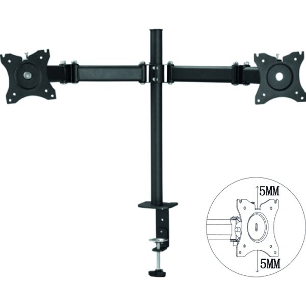 Soporte doble monitor 100 x 100 hasta 27 pulgadas