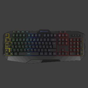 Teclado gaming phoenix con cable luz rgb 9 modos de iluminación 4 botónes macro 12 teclas multimedia