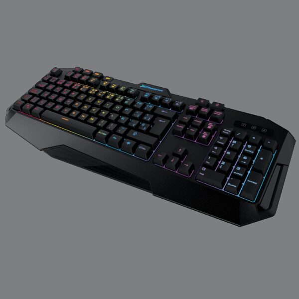 Teclado gaming phoenix con cable luz rgb 9 modos de iluminación 4 botónes macro 12 teclas multimedia - Imagen 2