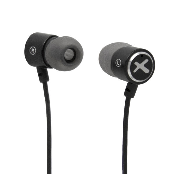 Auriculares phoenix de botón con microfono manos libres colgar y descolgar en cable conector jack 3.5 color negro - Imagen 2