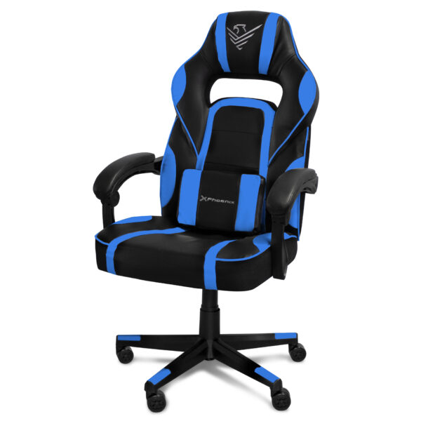 Silla gaming phoenix trophy cuero pu azul - Imagen 2