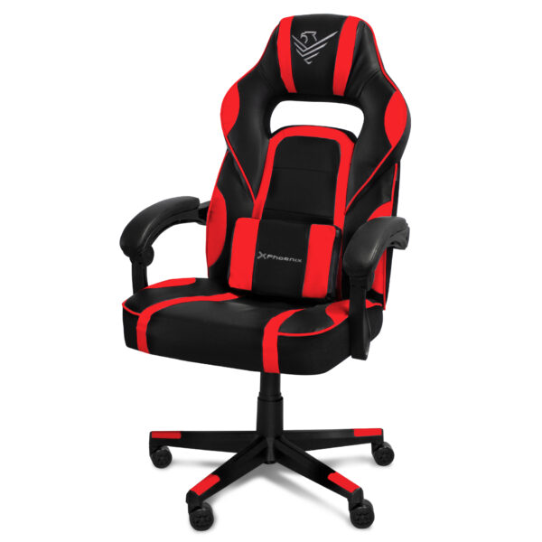 Silla gaming phoenix trophy cuero pu roja - Imagen 2