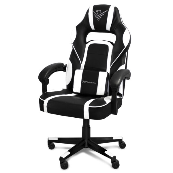 Silla gaming phoenix trophy cuero pu blanca - Imagen 2