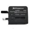 Cargador adaptador enchufe universal viaje phoenix cualquier clavija mundial 2 x usb negro - Imagen 2