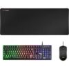 Kit teclado + raton mars gaming mcpx rgb negro + alfombrilla