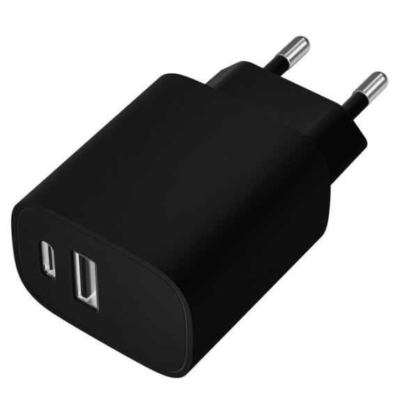 Cargador de pared leotec 20w carga rapida 1 usb tipo - c pd 1 usb - a negro - Imagen 3