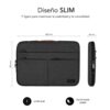 Funda subblim air padding 360 sleeve para portatil 15.6 pulgadas dark grey - Imagen 3
