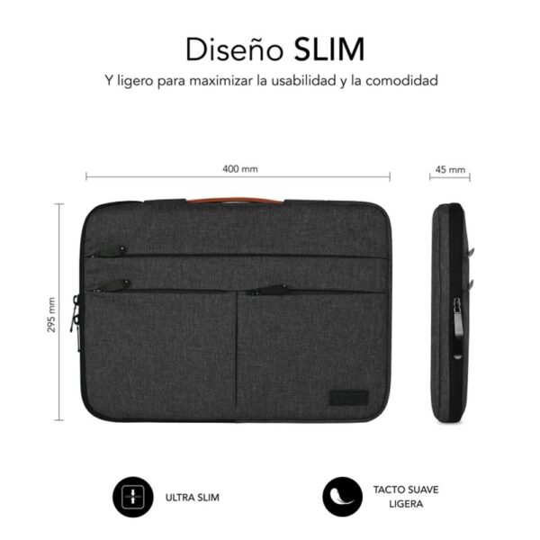 Funda subblim air padding 360 sleeve para portatil 15.6 pulgadas dark grey - Imagen 3